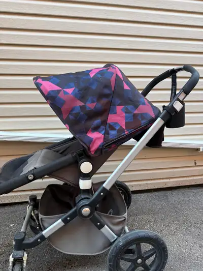 Bugaboo stroller with bassinet and seat, additional canopy, View more