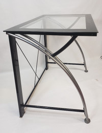 Small Office Computer Desk with Glass top