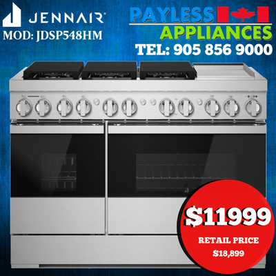 Jenn-Air Noir Dual Fuel Range JDSP548HM 48" Convection & Self Cl, View more