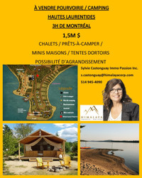 Immobilier #pourvoirieavendre #camping  #chalet #glamp