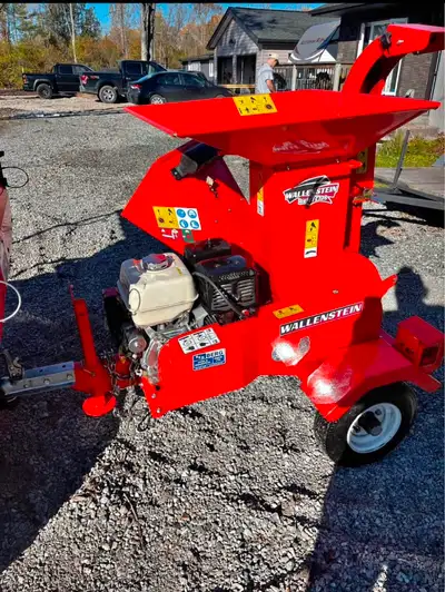Wallenstein tow behind wood chipper, View more