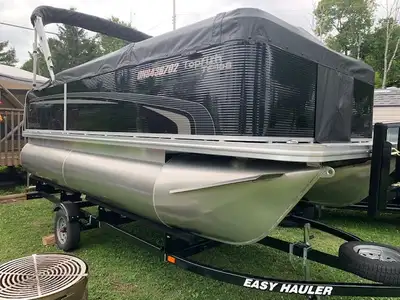 2022 Armada Top Fish TF-168, 16’ Fish and Cruise Pontoon boat for sale, in excellent condition with...