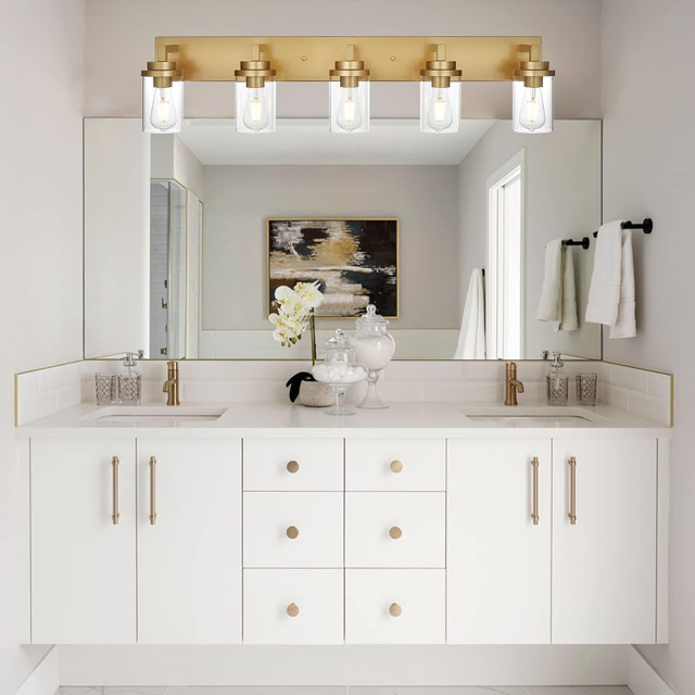 Gold Vanity Lights for Bathroom 40 Inches Length in Indoor Lighting & Fans in Edmonton - Image 3