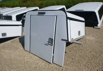 Ford Maverick 2022 - 2026 Ford Maverick 5' White ARE Contractor Truck Cap with driver side toolbox a...