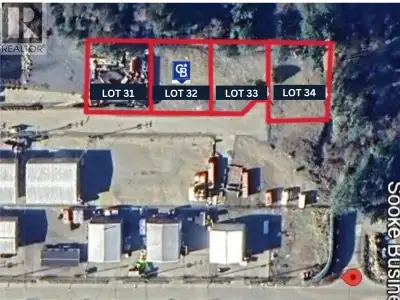 Industrial-zoned lots for lease in the Sooke Business Park. Lot 32, encompassing approximately 11,28...