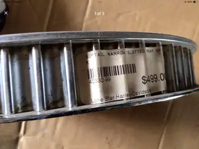 NOS Harley-Davidson Narrow Conversion Rear Belt Chrome Pulley $360CAD Regular price $500 see sticker...