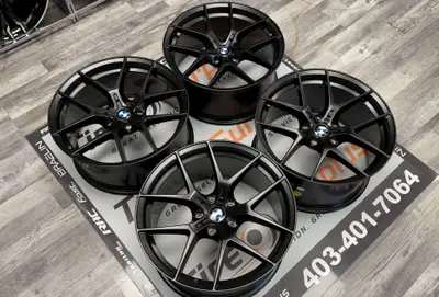 Replica B29 Matt Black Staggered Wheels Fits BMW Cars, X3, X4 -Wheel Size: 20x8.5J Front -Wheel Size...