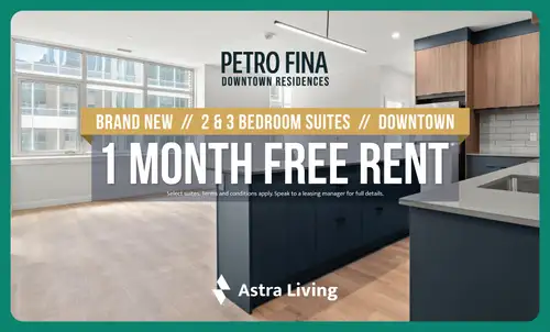 3 Bed + 2.5 Bath Suite 1,164 SF Tall ceilings, large operable windows, LED lighting Quartz counters,...