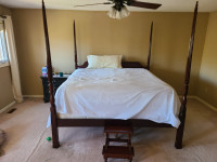 King size and queen size beds  mattresses  end table sale