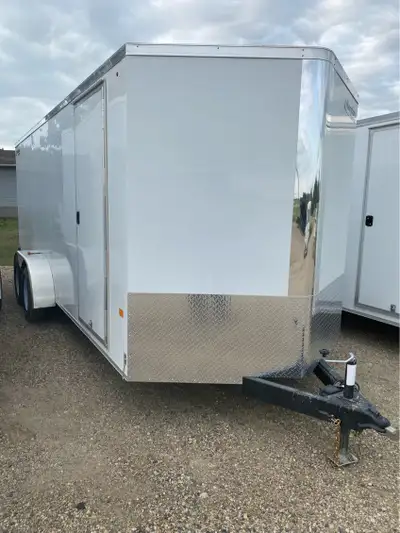 2024 Rainbow Cargo Trailer 7'x 18' + 1.5' V-nose 2 - 3500 lb spring axles Ramp door and side RV door...