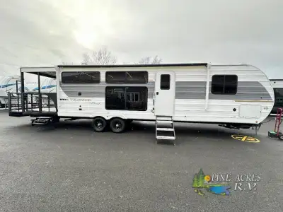Forest River Wildwood travel trailer 32VERANDA highlights: Rear Veranda/Porch Full Bath 20' Awning F...
