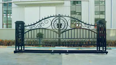 NEW 20 FT METAL FARM GATE DRIVEWAY KIT TM2008NCD101, View more