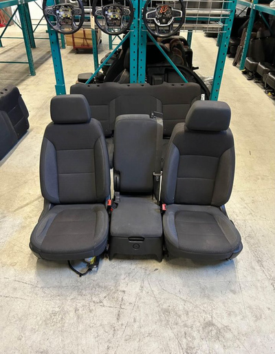 CLOTH SEATS - 2019 2024 GMC SIERRA CHEVY SILVERADO 1500 2500 3500 CREW CAB JUMP SEAT 2019 2020 2021...