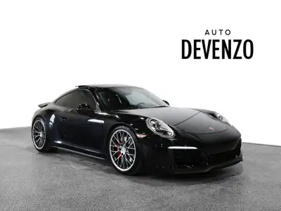 2017 Porsche 911 4S Coupe PDK, Jet Black Metallic on Black Sport Seats Partial Leather Interior, Ele...