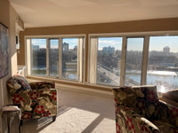 Executive Furnished Condo has an excellent view of the river