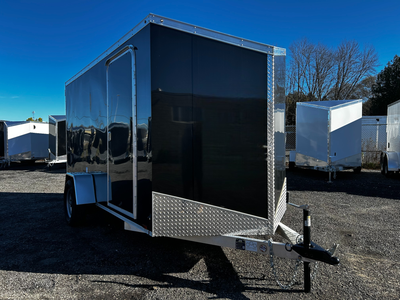 *** INCLUDES FREIGHT & PDI - Just Add Taxes 6 X 12 Aluminum V-Nose Single Axle Enclosed Cargo Traile...
