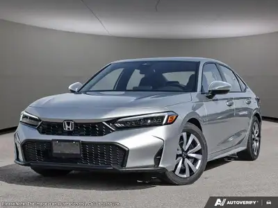 The 2026 Honda Civic Sedan in a pristine Silver finish offers a smooth and reliable Front-Wheel Driv...