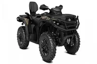 DEMO Can-Am Outlander 850 Max XT in dark wildland camo/black. This deluxe 2-up ATV features the 999c...