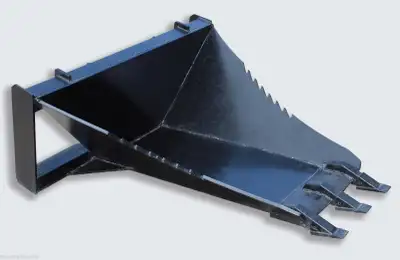 New Heavy Duty stump bucket for Skid Steer Quick Tach is perfect for uprooting tree stumps, lifting...