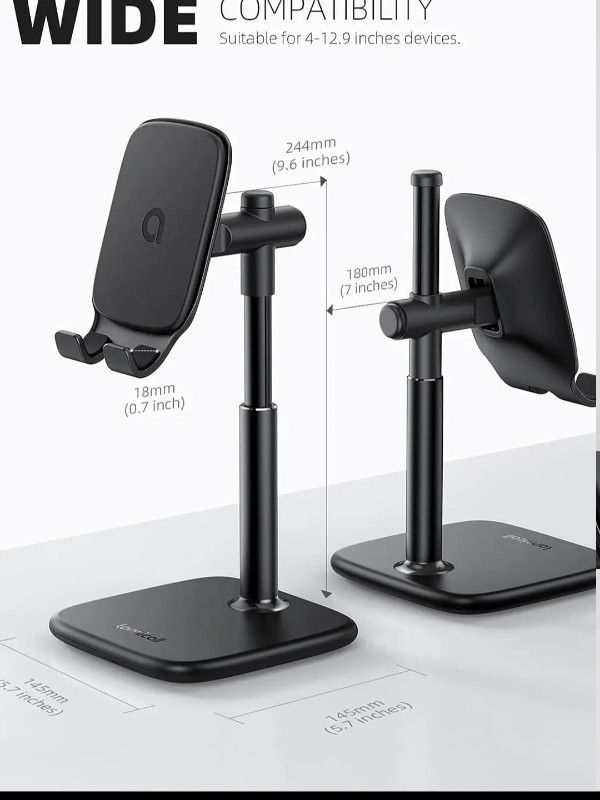 Lamicall Tablet Stand, Desktop Tablet Holder - Height Adjustable in iPad & Tablet Accessories in Gatineau - Image 4