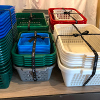 PLASTIC STORAGE BASKETS