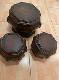 Vintage Antique Wooden Storage Boxes Bins for Storing Items