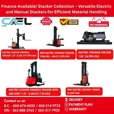 Finance! New CAEL Stacker Collection CERTFIED & WARRANTY INCLUDED 19,999 Explore Capital Auto Equipm...
