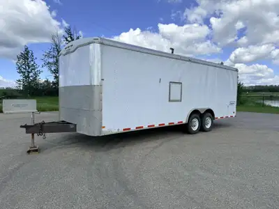 2007 Haulmark 24' Enclosed Trailer — Self-Contained Diesel Power Plant + Washroom Plug-and-play remo...