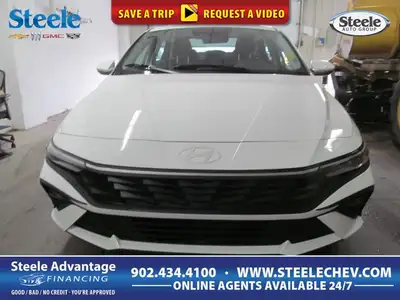 Finished in White with a Black interior, this used 2025 Hyundai Elantra Preferred delivers modern st...