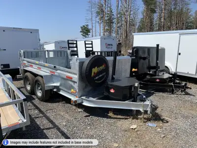 Miska Ultra Low Pro Galvanized 7 Ton Heavy Duty Dump Trailer Hot Dip Galvanized 14,000lb GVWR, 81in....
