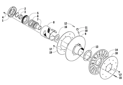 0648-733 CAM, DRIVEN-46/38 Fits 2005 FIRECAT 600 EFI ---- 2005 FIRECAT 600 EFI EXT ---- 2005 FIRECAT...