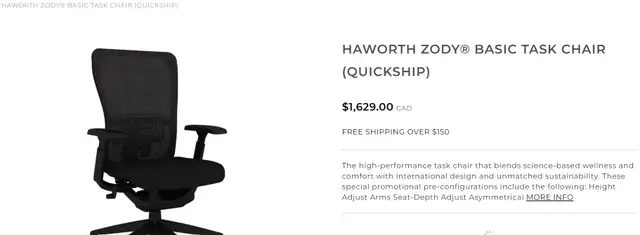 Haworth Zody Basic Task Chair-Haworth Very Task/Office Chair!62863272985987122