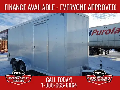 NEW Cargo Mate E-Series 7x16ft Enclosed Trailer from Forest River - Rear Barn Doors - +12in Extra He...