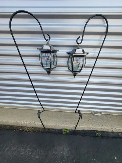 GLASS/ BRASS OUTDOOR SOLAR LANTERNS, View more