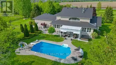 Discover an exquisite stone estate nestled on 18 picturesque acres located just minutes from downtow...