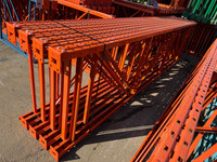 Used 13' and 14’3 x 42” RediRack pallet racking frames for sale.