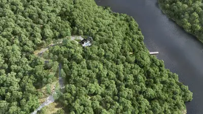 Magnifique terrain boisé avec une vue panoramique sur la vallée de Saint-Sauveur en bord du fameux l...