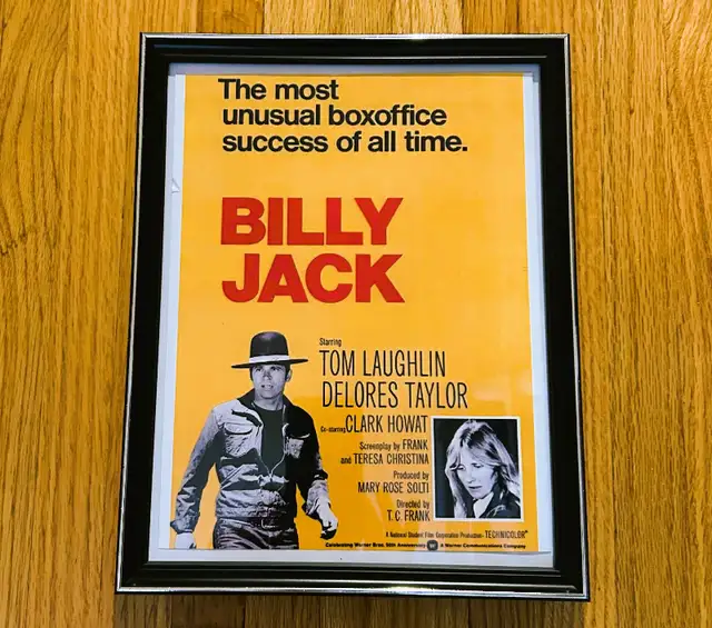 1971 Tom Laughlin Billy Jack Framed Poster in Arts & Collectibles in Calgary - Image 2