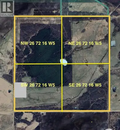 Full section of amazing pasture / farm land just south of High Prairie AB. In the Banana belt. Land...