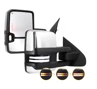 Trailer tow mirrors for Dodge Ram Chevy Silverado GMC Sierra Ford F150 , Ford F250 , Tundra. In stor...