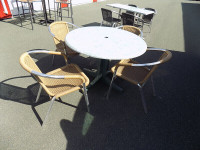 Patio Tables & Chairs Commercial Grade See Ad. Call 727-5344