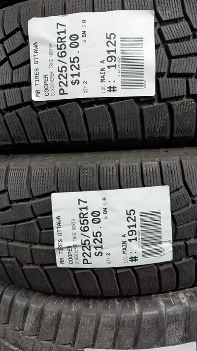 PAIR OF 2X P225/65R17 225/65/17 COOPER DISCOVERER TRUE NORTH TAG # 19125 Used tires in excellent Con...