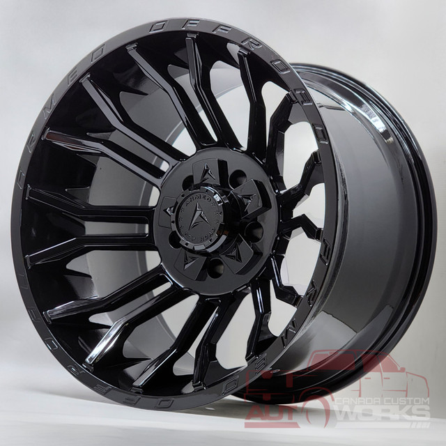 NEW DESIGN! ARMED HAVOC! 5, 6, 8 BOLT 20X12 GLOSS BLACK wheels! in Tires & Rims in Edmonton - Image 2