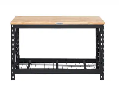 NEW 60″ WORKBENCH TOOL WORK BENCH HARDWOOD TABLE TOP 60INWB, View more