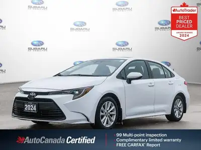 White 2024 Toyota Corolla LE SUNROOF | ALLOYS | WIRELESS CHARGING FWD CVT 2.0L 4-Cylinder 16V DOHC A...