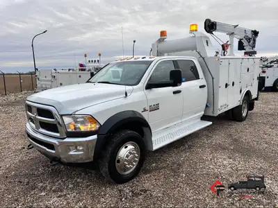 Countryside Fleet 2014 Dodge 5500 CrewCab 4x4 Service Truck + 6.7L Cummins Diesel + 4x4 W/ AutoMatic...