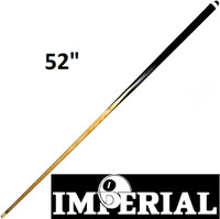 Imperial 52 & 57in Premier 1-Pc Hardwood Billiard/Pool House Cue