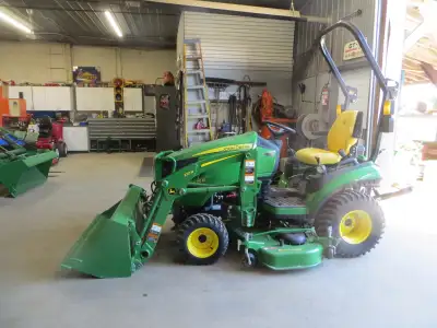 ONLY 2.9 HOURS; this is like a new tractor; quick attach front loader and bucket; 60" auto connect m...