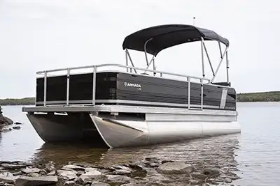 2024 Armada Excursion L188 pontoon boat. Vinyl Flooring, Simple rear full seat and console, Bimini t...