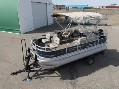 COMING SOON! w/ 60 ELPT FourStroke Command Thrust Boat, Motor, Single Axle Sun Tracker Trailer and C...